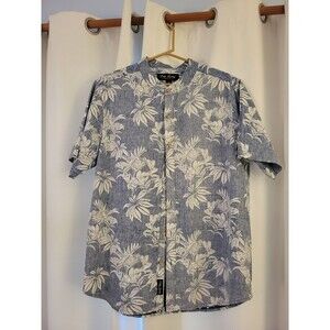 Dirty Laundry Size XL button down collarless Hawaiian shirt